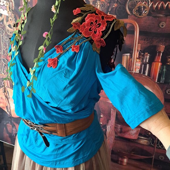 SHIELAY top, LIVA GIRL skirt, belt and headband complete outfit M - Picture 9 of 15